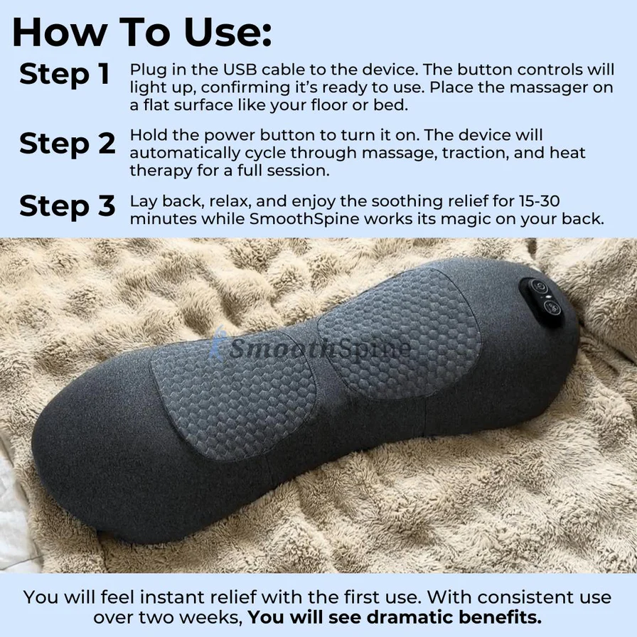 Axivon Electric Lumbar Pillow in use